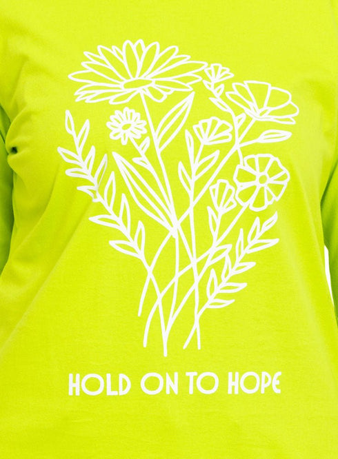 Lime Punch Printed Long - Sleeve Design 4 - Khotwh